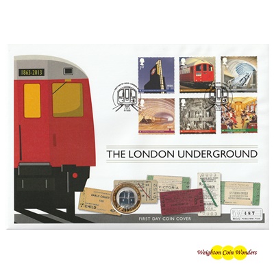 2013 Silver Proof £2 Coin - 150th Anniversary London Underground - Click Image to Close